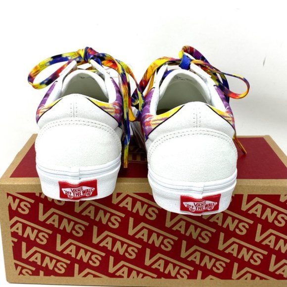 💖MEGA SALE💖VANS Old Skool Warp Canvas White Tie Dye Shoe Women’s VN0A4U3B21R - Picture 6 of 10